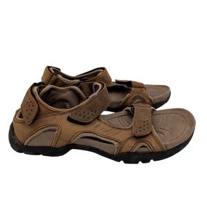 Teva Fossil Canyon Hybrid Sandals 6101 Mens 8 Brown Leather Waterproof Hiking